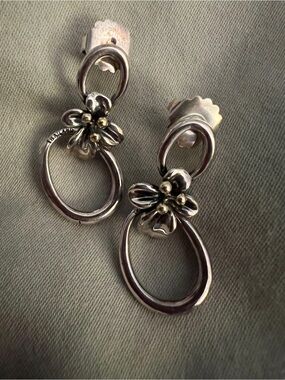 Ann King 925 Sterling 18K Accent Floral
Earrings